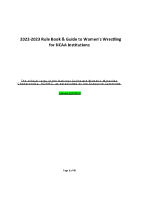 2022-2023 NCWWC RULES FOR NCAA INSTITUTIONS OFFICAL
