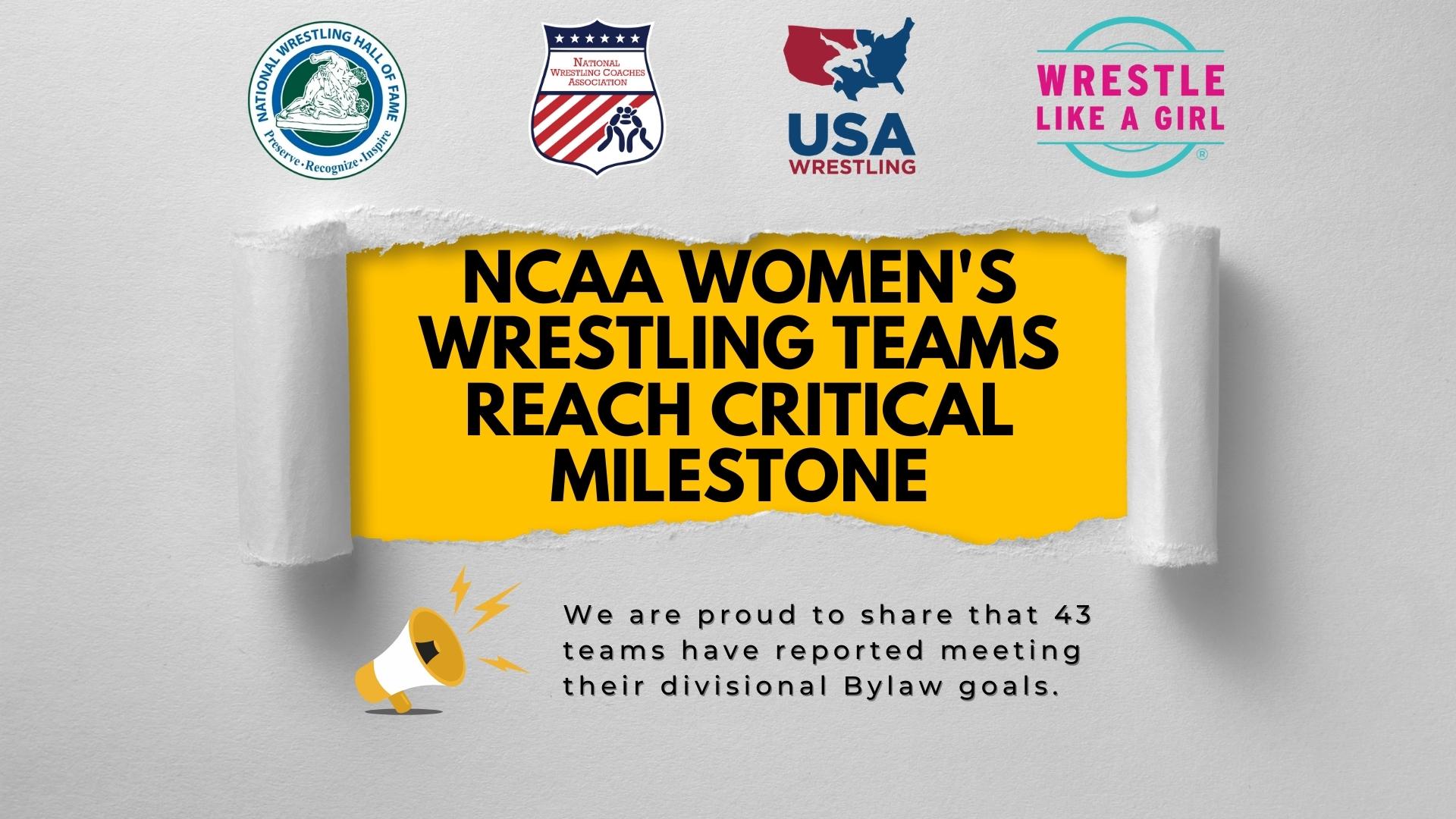 NCAA Women's Wrestling Teams Reach Critical Milestone NWCA